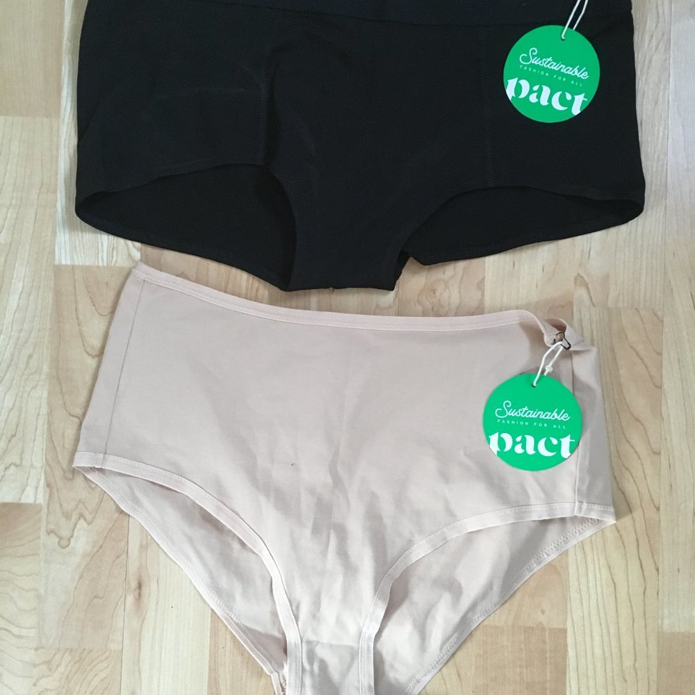 Bundle of 2 New Pact Organic Cotton Undies! L